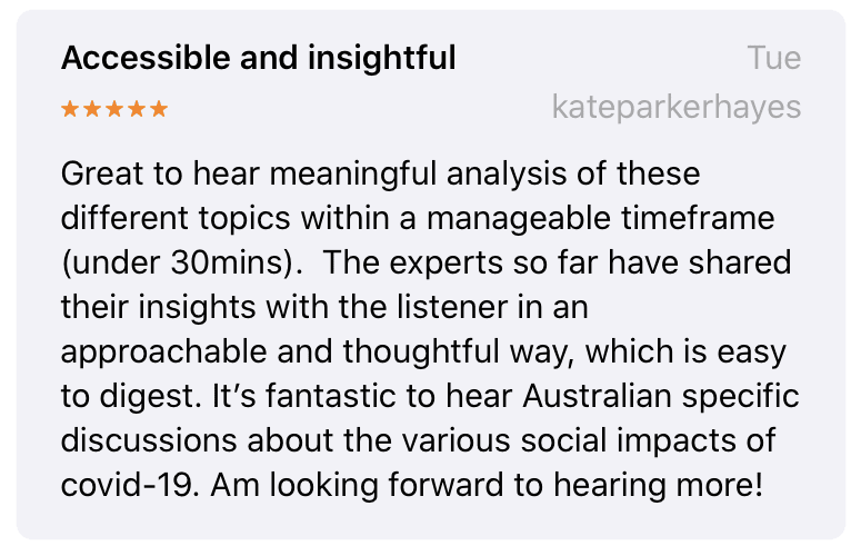 Podcast Reviews Itunes1